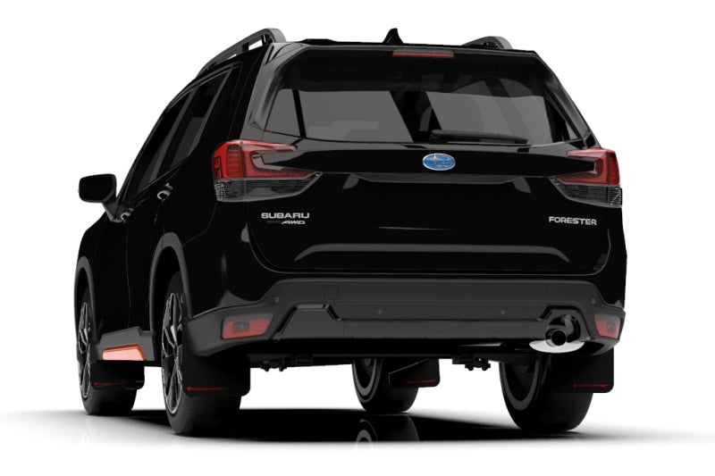 Rally Armor MF52-UR-BLK/RD FITS: 19-21 Subaru Forester Black UR Mud Flap w/ Red Logo Mud Flaps