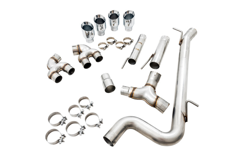 AWE Tuning 3015-42134 FITS: Mk7 Golf R Track Edition Exhaust w/Chrome Silver Tips 102mm Catback
