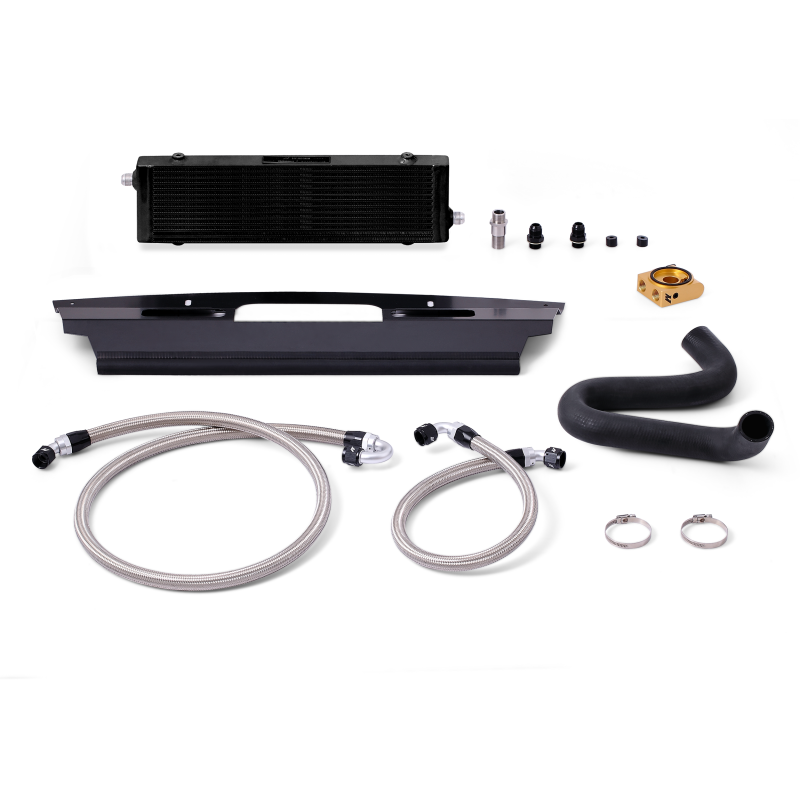 Mishimoto MMOC-MUS8-15TBK FITS: Oil Coolers FITS: 2015+ Ford Mustang GT Thermostatic Oil Cooler Kit Black Oil Coolers