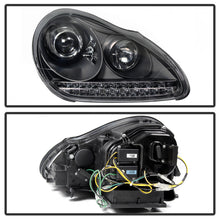 Load image into Gallery viewer, SPYDER 5080967 FITS: Porsche Cayenne 03-06 Projector Xenon/HID Model- DRL LED Blk PRO-YD-PCAY03-HID-DRL-BK Headlights