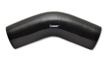 Load image into Gallery viewer, Vibrant 2917 FITS: 4 Ply Reinforced Silicone Elbow Connector 5in ID x 4in Leg 45 Deg Elbow (BLACK) Silicone Couplers &amp; Hoses