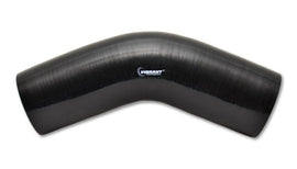 Vibrant 2917 FITS: 4 Ply Reinforced Silicone Elbow Connector 5in ID x 4in Leg 45 Deg Elbow (BLACK) Silicone Couplers & Hoses