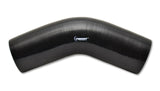 Vibrant 2917 FITS: 4 Ply Reinforced Silicone Elbow Connector 5in ID x 4in Leg 45 Deg Elbow (BLACK) Silicone Couplers & Hoses
