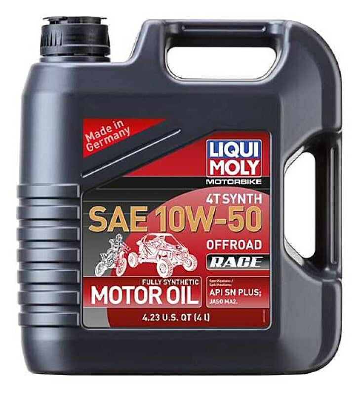 LIQUI MOLY 20080 FITS: 4L Motorbike 4T Synth SAE 10W50 Offroad Race Motor Oils