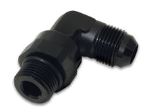 Load image into Gallery viewer, Vibrant 16970 FITS: -12AN Male Flare to Male -12AN ORB Swivel 90 Degree Adapter Fitting Anodized Black Fittings