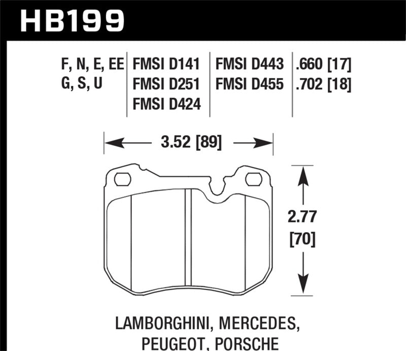 Hawk Performance HB199E.702 FITS:Hawk 77-84 &86-88 Porsche 924 / 78-81 928 / 83-89 944 Blue 9012 Front Race Brake Pads Brake Pads Racing