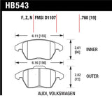 Hawk Performance HB543Z.760 FITS: Hawk Audi A3 Quattro / VW EOS / Golf / Jetta / Passat / Rabbit Performance Ceramic Front Brake Pads Brake Pads Performance