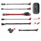 XKGLOW KS-MOTO-ADVANCE FITS:XK Glow Strip Million Color XKCHROME Smartphone App ATV/Motorcycle LED Light Kit 10XPod + 8X10In Light Accessories and Wiring