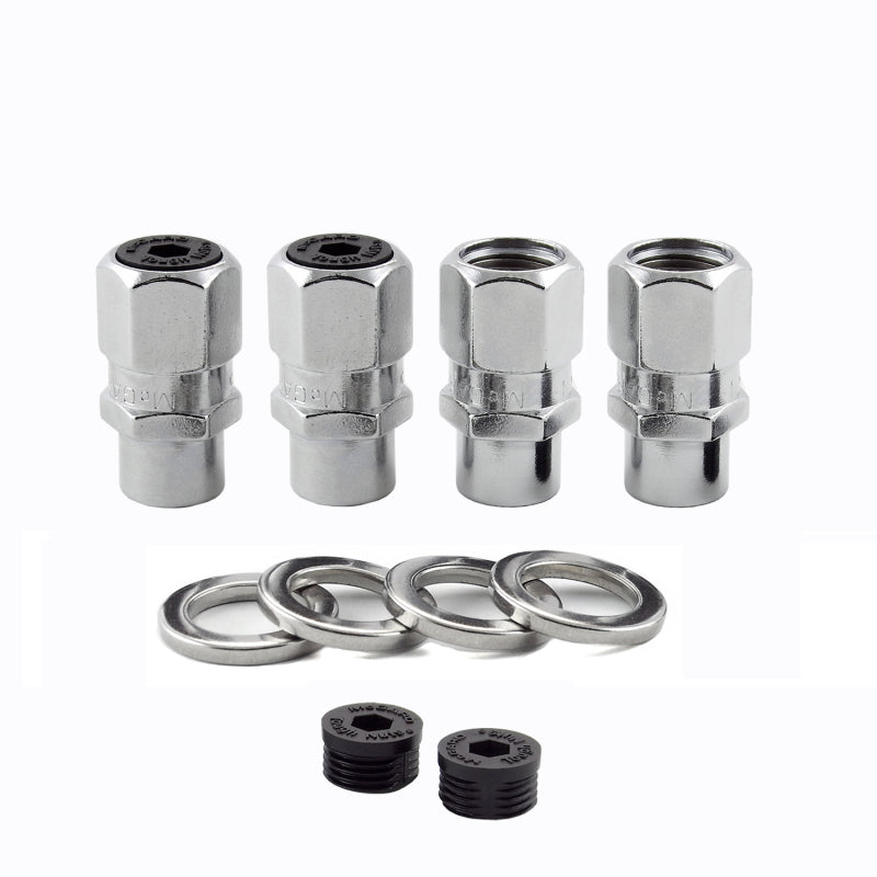McGard 60127 FITS: Hex Lug Nut (Drag Racing Short Shank) 1/2-20 / 13/16 Hex / 1.6in. Length (4-Pack) Chrome Lug Nuts