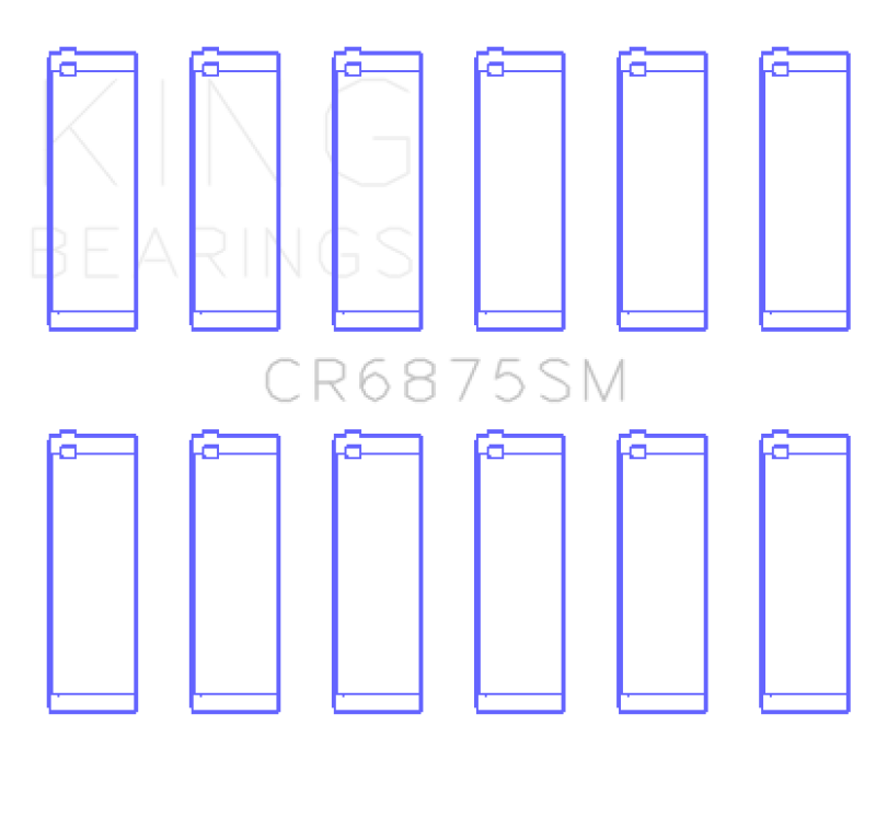 King Engine Bearings CR6875SM FITS:King BMW N52 B25/B30 & N53 B25/B30 3.0L Connecting Rod Bearing Set Size STD Bearings