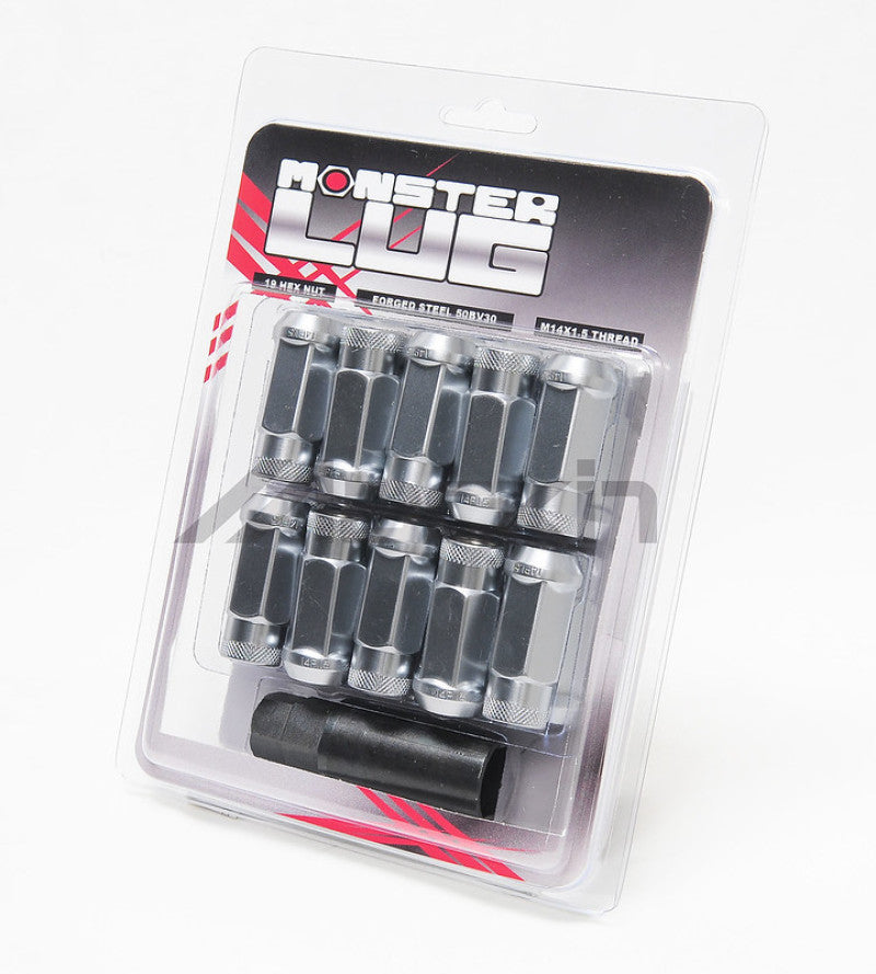 Wheel Mate 33006SS FITS: 14x1.50 Monster Open End Silver Lug Nut Set of 20 Lug Nuts