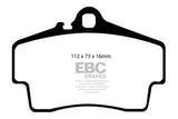 EBC DP31208C FITS: 98-05 Porsche 911 (996) (Cast Iron Rotor only) 3.4 Carrera 2 Redstuff Rear Brake Pads Brake Pads Performance