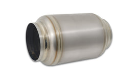 Vibrant 17640 FITS: Titanium Muffler w/Natural Tip 4in. Inlet / 4in. Outlet / 5.875in Dia Muffler