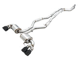 AWE Tuning 3015-43158 FITS: 2019+ BMW M340i (G20) Resonated Touring Edition Exhaust Quad Diamond Black Tips Catback