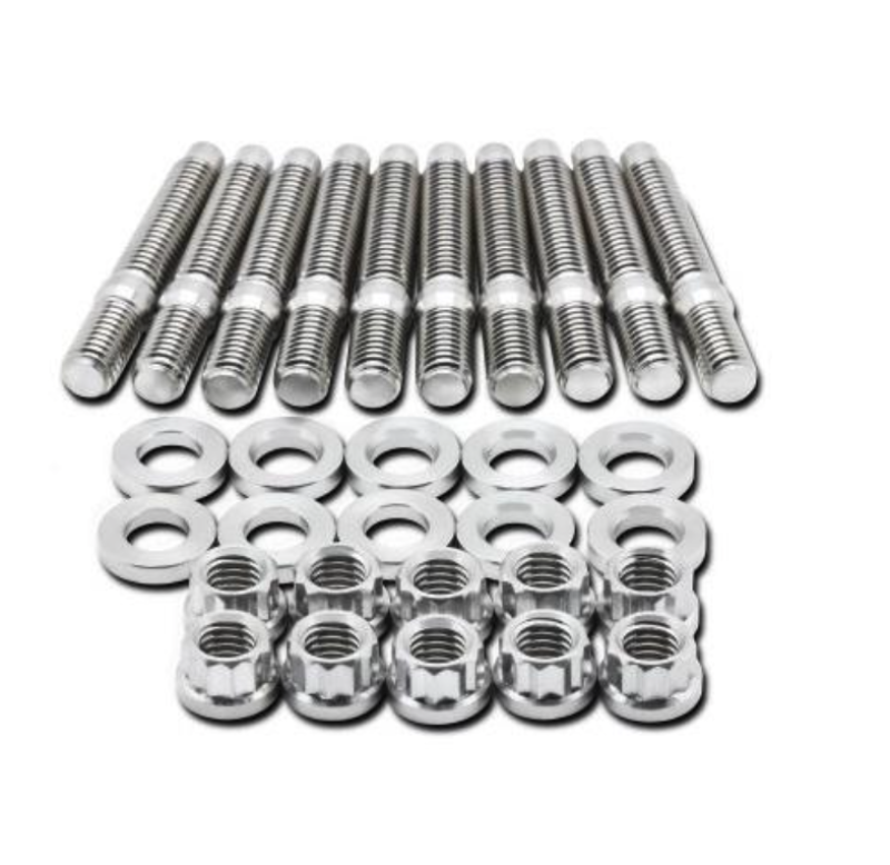 BLOX Racing BXFL-00309-10 FITS: SUS303 Stainless Steel Manifold Stud Kit M8 x 1.25mm 65mm in Length 10-piece Hardware Kits Other