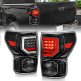ANZO 311386 FITS: 07-11 Toyota Tundra Full LED Taillights Black Housing Clear Lens G2 (w/C light Bars) Tail Lights