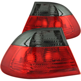 ANZO 221202 FITS: 2000-2003 BMW 3 Series E46 Taillights Red/Smoke Outer Tail Lights