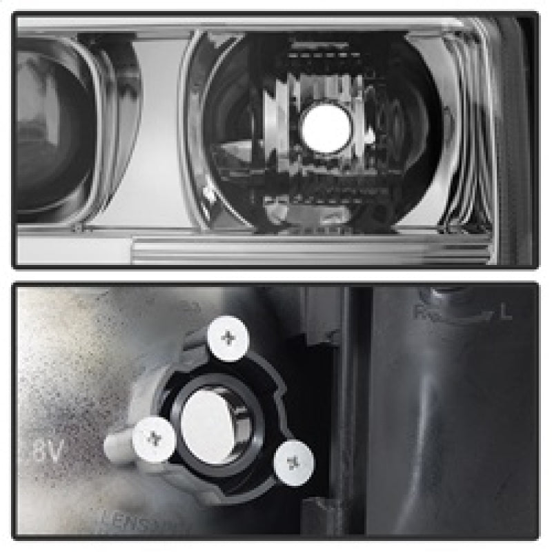 SPYDER 5084620 FITS: GMC Sierra 1500/2500/3500 99-06 V2 Projector Headlights DRL Chrome PRO-YD-CDE00V2-LB-C Headlights