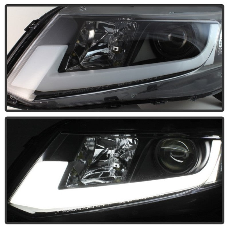 SPYDER 5076519 FITS: 12-14 Honda Civic (Excl. 2014 Coupe) Projector Headlights Lgtbr DRL Black PRO-YD-HC12-DRL-BK Headlights