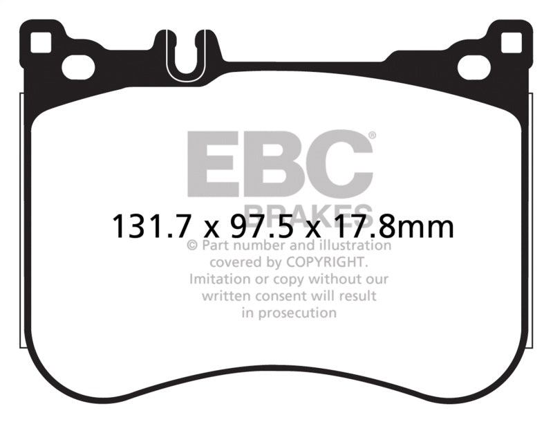 EBC DP42178R FITS: 14+ Mercedes-Benz S550 4.7 Twin Turbo AMG Sport Pkg Yellowstuff Front Brake Pads Brake Pads Performance