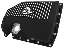 aFe 46-71210B FITS: 05-19 VW 1.8L/2.0L w/ Oil Sensor Engine Oil Pan Black POWER Street Series w/ Machined Fins Diff Covers