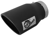 aFe 49T50702-B12 FITS: MACHForce XP 5in 304 Stainless Steel Exhaust Tip 5 In x 7 Out x 12L in Bolt On Right Black Catback