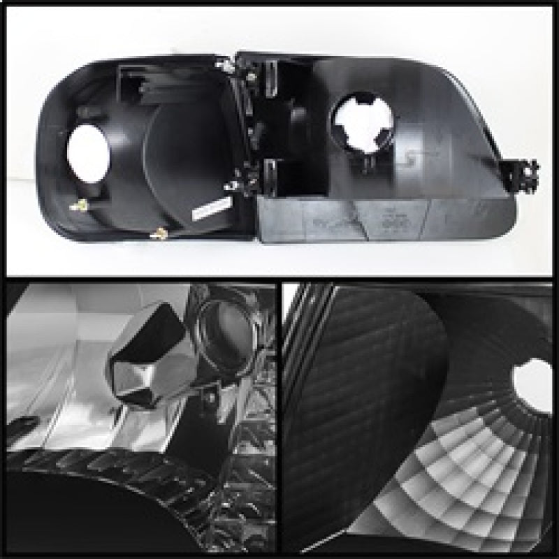 SPYDER 5070319 FITS:xTune Ford F150 97-03 / Expedition 97-02 Crystal Headlights w/Corner Black HD-JH-FF15097-SET-AM-BK Headlights