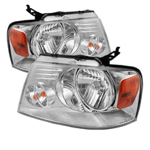 Load image into Gallery viewer, SPYDER 5069825 FITS:xTune Ford F150 04-08 Amber Crystal Headlights Chrome HD-JH-FF15004-AM-C Headlights