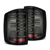 AlphaRex 620040 FITS: 14-18 Chevy Silverado 1500 Luxx-Series LED Tail Lights Alpha-Black w/Activ Light/Seq Signal Tail Lights