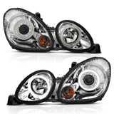 ANZO 121143 FITS: 1998-2005 Lexus Gs300 Projector Headlights w/ Halo Chrome Headlights