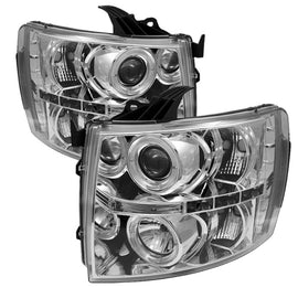 SPYDER 5009500 FITS: Chevy Silverado 1500 07-13 Projector Headlights LED Halo LED Chrm PRO-YD-CS07-HL-C Headlights