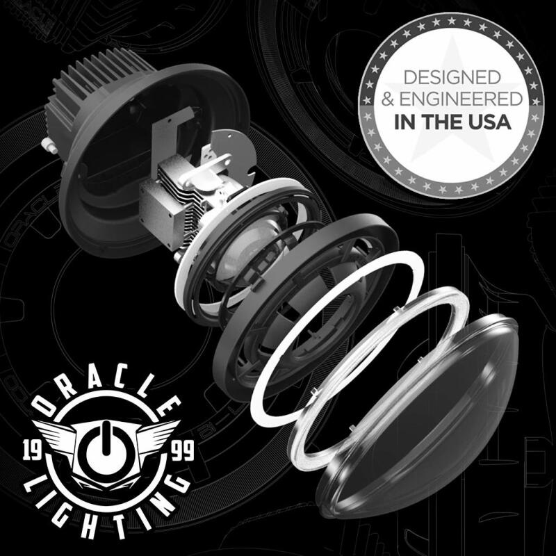 ORACLE Lighting 5876-023 FITS: 0718 Jeep Wrangler JK Oculus 7in Switchback BiLED Projector Headlights Light Bars & Cubes