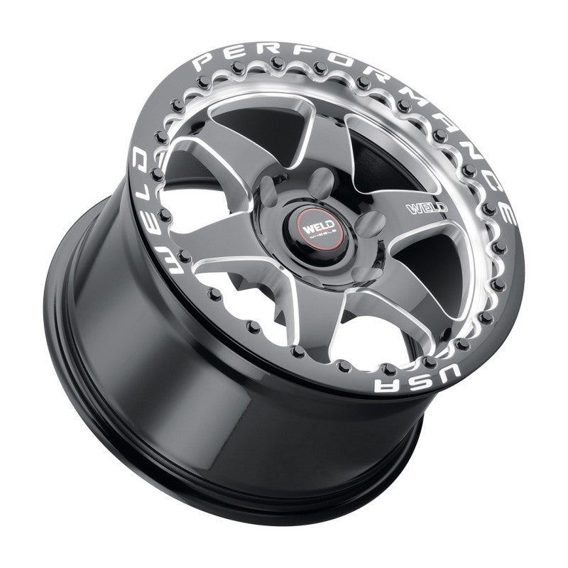 Weld S90970089P42 FITS: S909 17x10 Ventura 6 Beadlock 6x135 ET42 BS7.25 Gloss BLK MIL DIA 87.1 Wheels Cast