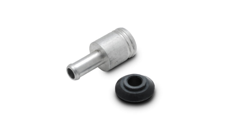 Vibrant 2897 FITS: 19mm (3/4in) O.D. Aluminum Vacuum Hose Fitting (includes Rubber Grommet) Fittings