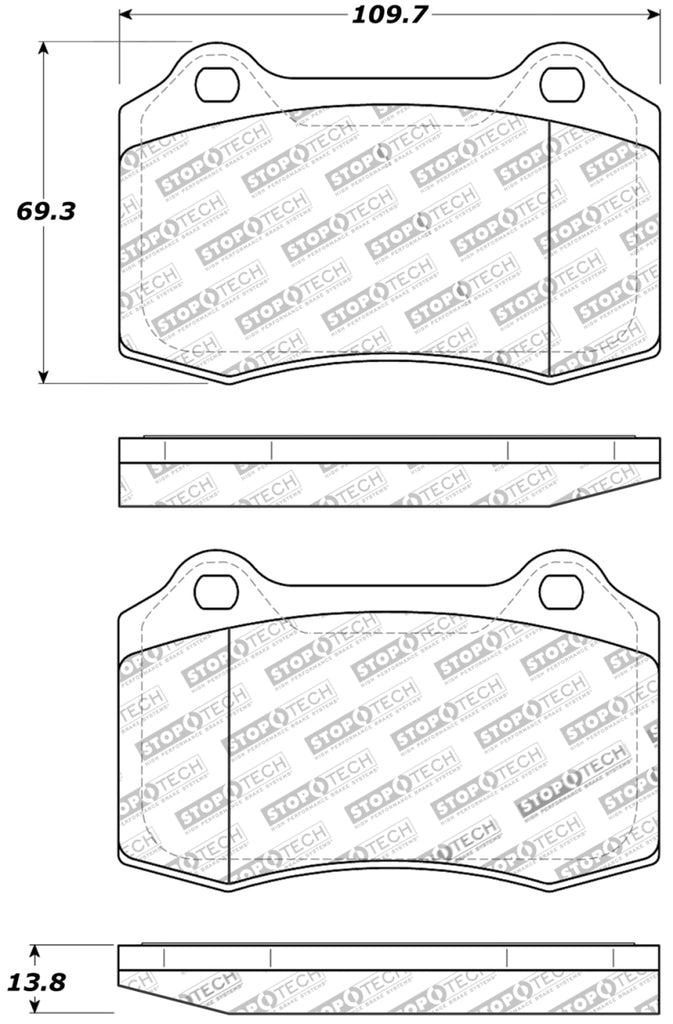 Stoptech 309.05921 FITS:StopTech Performance 00-06 Jaguar S Typre R / XJ R / XJR-S / XJ Sport Rear Brake Pads Brake Pads Performance