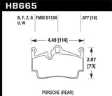 Hawk Performance HB665B.577 FITS: Hawk 13-16 Porsche 911 Rear HPS 5.0 Brake Pads Brake Pads Performance