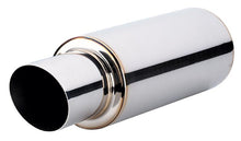 Load image into Gallery viewer, Vibrant 1062 FITS: TPV Turbo Round Muffler (17in Long) with 4in Round Tip Straight Cut 3in inlet I.D. Muffler
