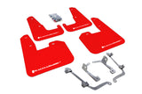 Rally Armor MF15-UR-RD/WH FITS: 08-11 Subaru STI (Hatch Only) / 11-14 WRX (Hatch Only) Red UR Mud Flap w/White Logo Mud Flaps