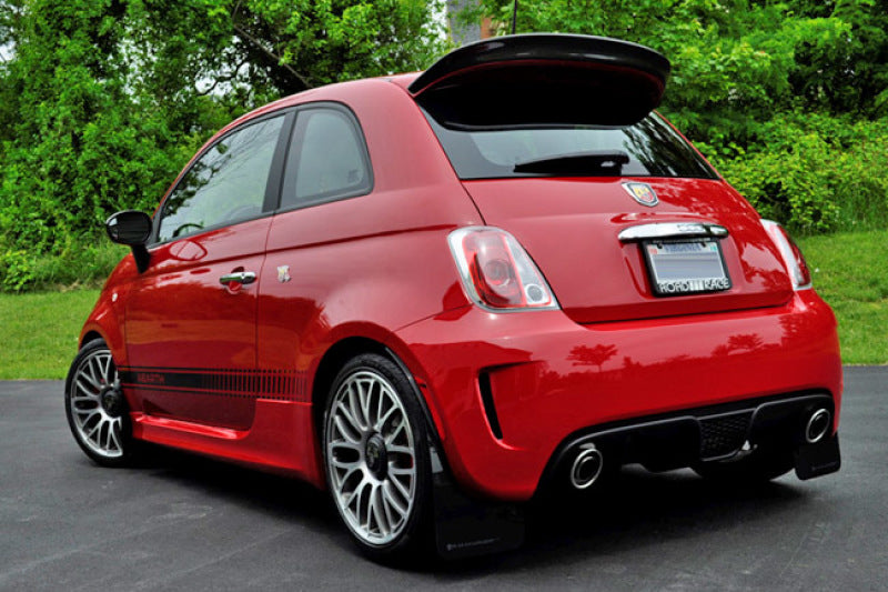 Rally Armor MF25-UR-BLK/GRY FITS: 12-18 Fiat 500 Black UR Mud Flap w/Grey Logo Mud Flaps