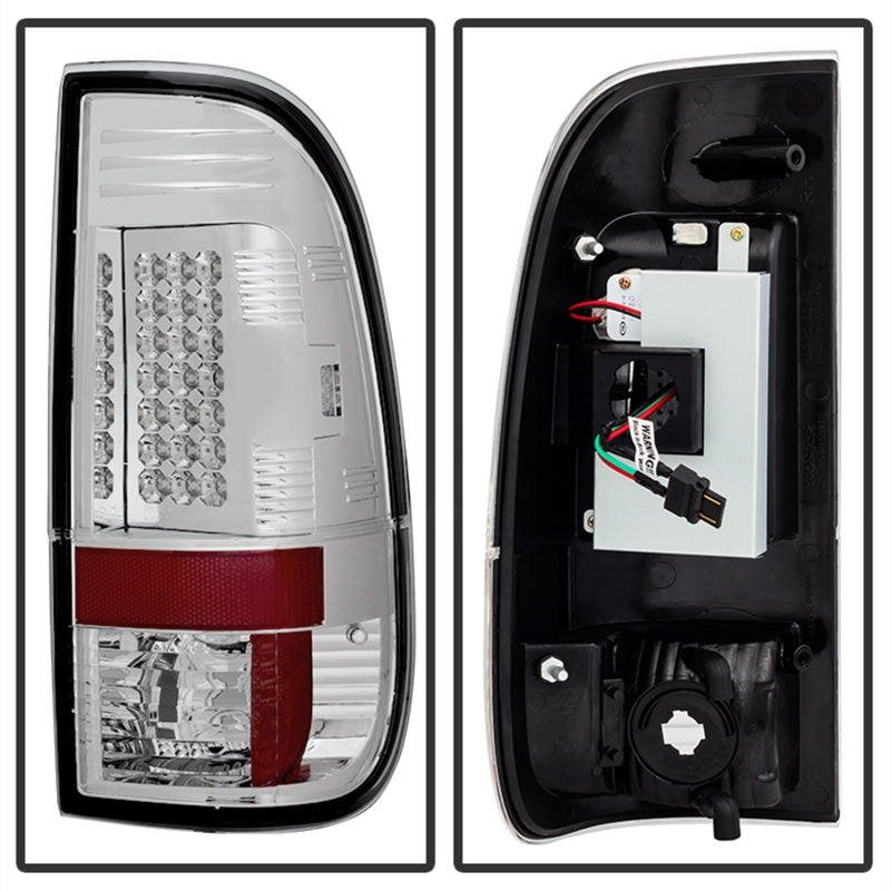 SPYDER 5003904 FITS: Ford Super Duty 08-15 LED Tail Lights Chrome ALT-YD-FS07-LED-C Tail Lights