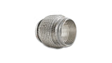Vibrant 66004 FITS: SS Flex Coupling with Interlock Liner and Mesh Braid 3in inlet/outlet x 4in long Flanges