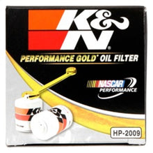 Load image into Gallery viewer, K&amp;N Engineering HP-2009 FITS:K&amp;N 03-05 Neon SRT-4 / Lotus Elise Performance Gold Oil Filter Oil Filters