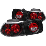 ANZO 221062 FITS: 1996-2000 Honda Civic Coupe Taillights Black Tail Lights