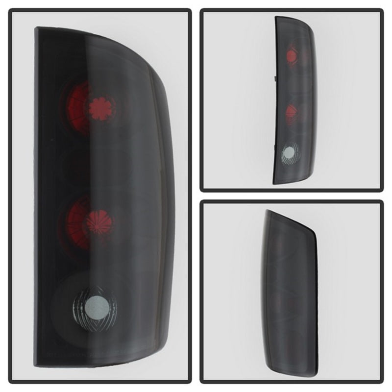 SPYDER 5078100 FITS: Dodge Ram 02-06 1500/Ram 2500/3500 03-06 Euro Style Tail Lights Black Smoke ALT-YD-DRAM02-BSM Tail Lights