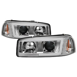 SPYDER 5084620 FITS: GMC Sierra 1500/2500/3500 99-06 V2 Projector Headlights DRL Chrome PRO-YD-CDE00V2-LB-C Headlights