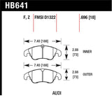 Hawk Performance HB641Z.696 FITS: 09-11 Audi A4/Quattro / 08-11 Quattro / 09-11 Q5 Front Ceramic Street Brake Pads Brake Pads Performance