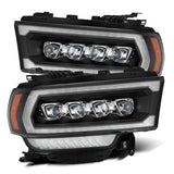 AlphaRex 880553 FITS: 19-21 Ram 2500 NOVA LED Proj Headlights Plank Style Black w/Activ Light/Seq Signal/DRL Headlights