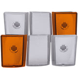 ANZO Corner Lights 1988-1993 C1500 Euro Corner Lights 4 Crystal Chrome / 2 Crystal Amber FITS: Chevrolet - ANZ521032