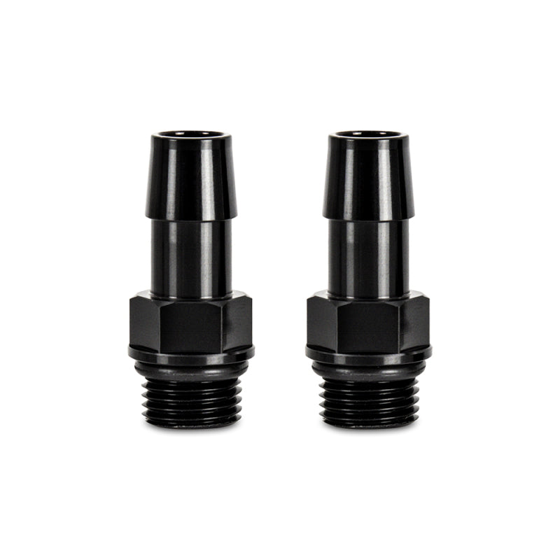Mishimoto MMFT-M16-12BK FITS: 16X1.5 TO 1/2in. Hose Barb Aluminum Fittings (Pack of 2) Fittings