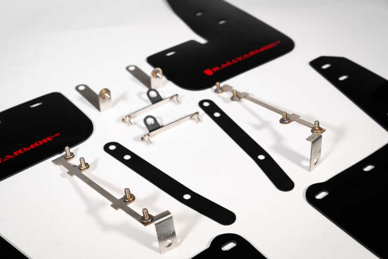 Rally Armor MF89-UR-BLK-RD FITS: 23-25 Toyota GR Corolla Black UR Mud Flap w/Red Logo Mud Flaps